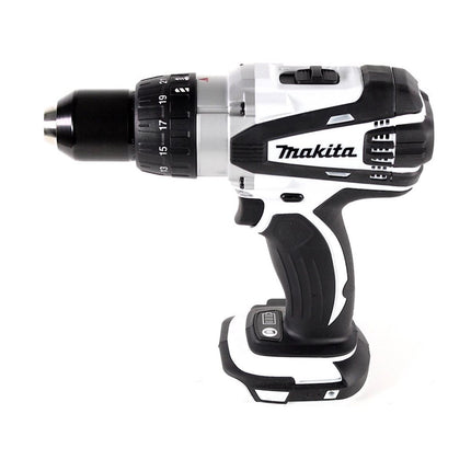 Makita DDF 458 RG1J W Taladro atornillador inalámbrico 18 V 91 Nm blanco + 1x batería 6,0 Ah + cargador + Makpac