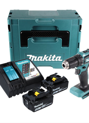 Makita DDF 483 RGJ Perceuse-visseuse sans fil 18 V, 40 Nm, Brushless + 2x Batteries 6,0 Ah  + Chargeur + Coffret Macpac