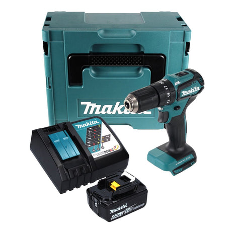 Makita DHP 483 RG1J Perceuse-visseuse à percussion sans fil 18 V 40 Nm + 1x Batterie 6.0 Ah + Chargeur + Coffret Makpac