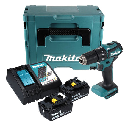Taladro percutor inalámbrico Makita DHP 483 RGJ 18 V 40 Nm + 2x Baterías 6.0 Ah + Cargador + Maletín Makpac