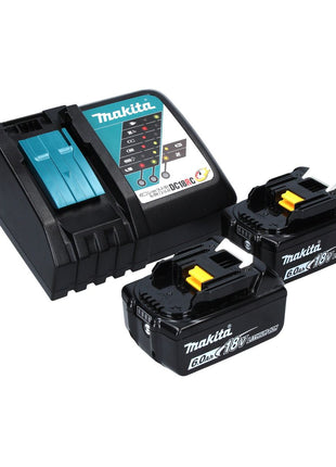 Makita DHP 483 RGJ Perceuse-visseuse à percussion sans fil 18 V 40 Nm + 2x Batteries 6.0 Ah + Chargeur + Coffret Makpac