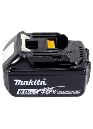 Amoladora angular a batería Makita DGA 458 G1J 18 V 115 mm sin escobillas + 1x batería 6,0 Ah + Makpac - sin cargador