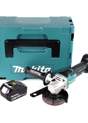 Makita DGA 458 G1J Akku Winkelschleifer 18 V 115 mm Brushless + 1x Akku 6,0 Ah + Makpac - ohne Ladegerät