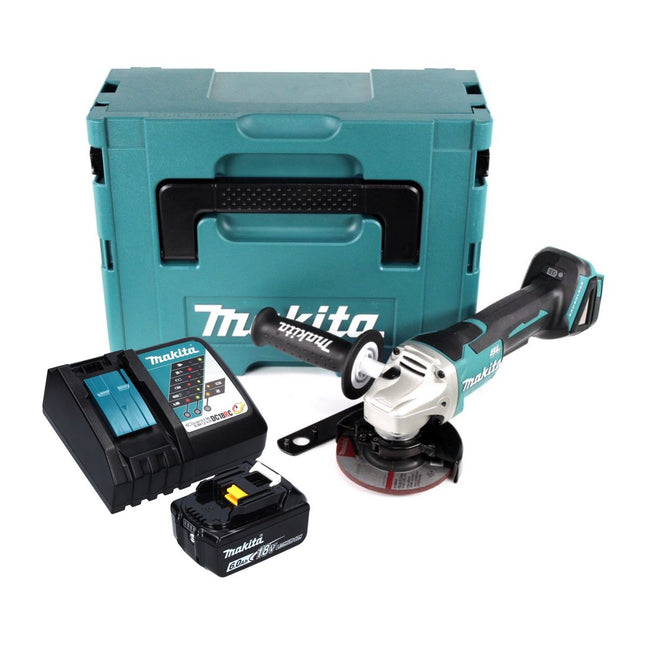 Makita DGA 458 Z Amoladora angular a batería 18V / 115 mm - Sin batería, sin cargador, sin maletín incluidos