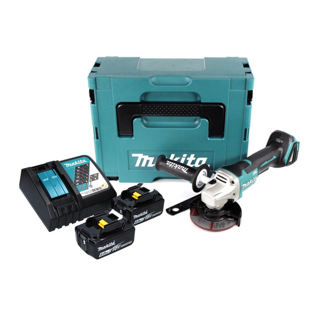 Makita DGA 458 Z Amoladora angular a batería 18V / 115 mm - Sin batería, sin cargador, sin maletín incluidos