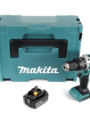 Taladro percutor inalámbrico Makita DHP 484 T1J 18 V 54 Nm sin escobillas + 1x batería 5,0 Ah + Makpac - sin cargador