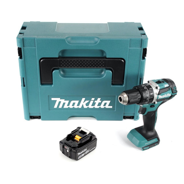Makita DHP 484 T1J cordless impact drill 18 V 54 Nm brushless + 1x rechargeable battery 5.0 Ah + Makpac - without charger