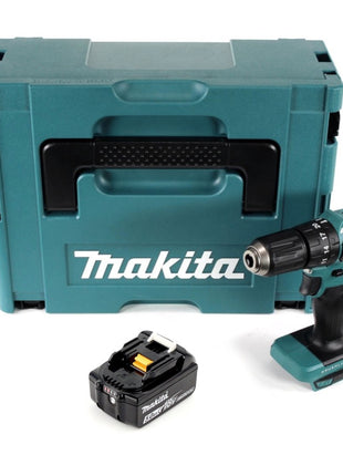 Taladro percutor inalámbrico Makita DHP 483 T1J 18 V 40 Nm + 1x batería 5,0 Ah + Makpac - sin cargador