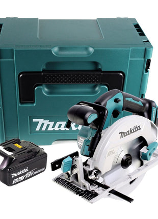 Sierra circular de batería Makita DHS 680 T1J 18 V 165 mm sin escobillas + 1x batería 5,0 Ah + Makpac - sin cargador