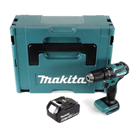 Makita DHP 483 M1J Trapano avvitatore a percussione a batteria 18 V 40 Nm + 1x Batteria 4,0 Ah + Valigetta MAKPAC - senza caricatore