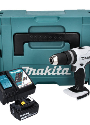 Makita DHP 453 RM1J W perceuse à percussion sans fil blanc 18 V 42 Nm + 1x batterie 4,0 Ah + chargeur + Makpac