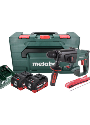 Martillo combinado a batería Metabo KHA 18 LTX 18 V 2,2 J SDS Plus + 2x baterías 10,0 Ah + cargador + metaBOX