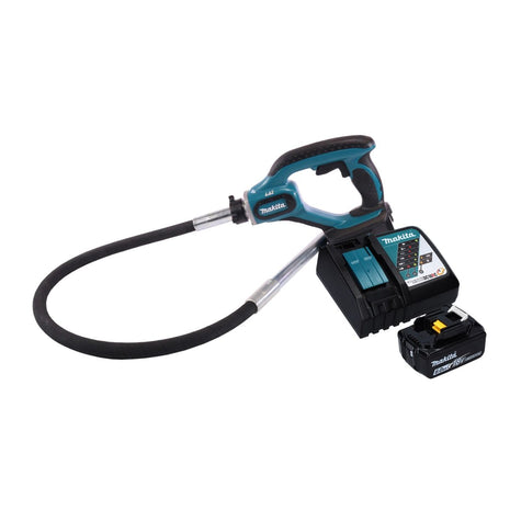 Compactador de hormigón a batería Makita DVR 450 RG1 18 V 1,2 m + 1x batería 6,0 Ah + cargador