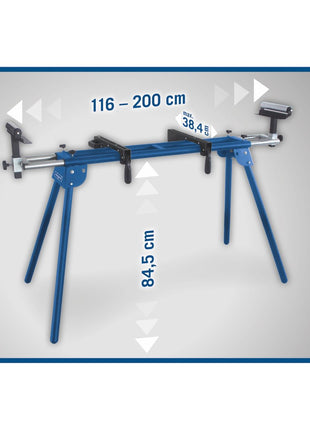 Scie à tronçonner Scheppach HM254 2000 W 255 mm + châssis de scie à tronçonner universel UMF 2000 2 m + 1x lame de scie 60 Z HW + 1x lame de scie 48 Z HW