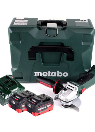 Metabo W 18 LTX 125 Amoladora angular a batería Quick 18 V 125 mm + 2 baterías 8,0 Ah + cargador + MetaLoc