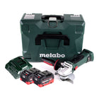 Metabo W 18 LTX 125 Amoladora angular a batería Quick 18 V 125 mm + 2 baterías 8,0 Ah + cargador + MetaLoc