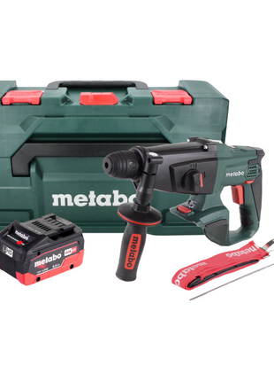 Metabo KHA 18 LTX martillo combinado a batería 18 V 2,2 J SDS Plus + 1x batería 8,0 Ah + metaBOX - sin cargador