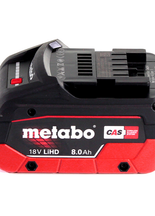 Metabo KHA 18 LTX martillo combinado a batería 18 V 2,2 J SDS Plus + 1x batería 8,0 Ah + metaBOX - sin cargador