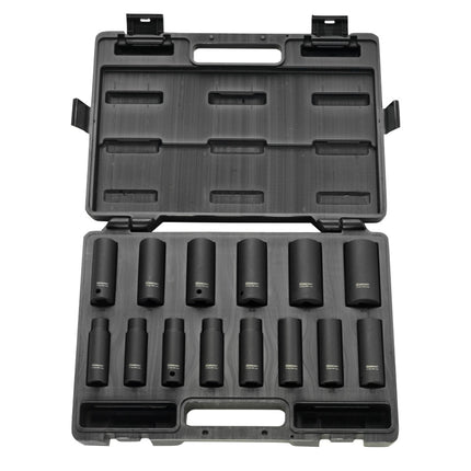 Rodcraft RC2277 llave de impacto 1300 Nm 1/2" + juego de vasos RS4114D largos 14 piezas 10 - 27 mm