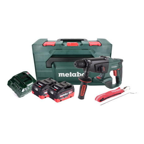 Martillo combinado a batería Metabo KHA 18 LTX 18 V 2,2 J SDS Plus + 2x batería 8,0 Ah + cargador + metaBOX