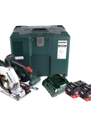 Metabo MKS 18 LTX 58 Akku Metall Handkreissäge 18 V 165 mm + 2x Akku 8,0 Ah + Ladegerät + MetaLoc