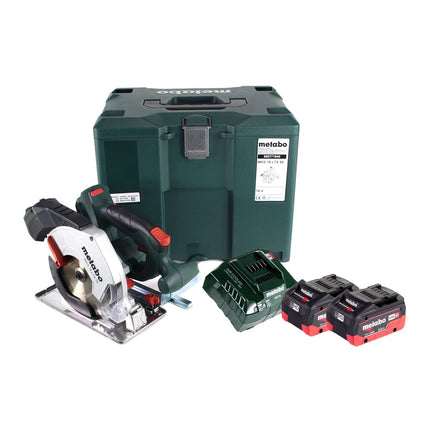 Metabo MKS 18 LTX 58 sierra circular para metal a batería 18 V 165 mm + 2x baterías 8,0 Ah + cargador + MetaLoc