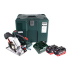 Metabo MKS 18 LTX 58 Akku Metall Handkreissäge 18 V 165 mm + 2x Akku 8,0 Ah + Ladegerät + MetaLoc