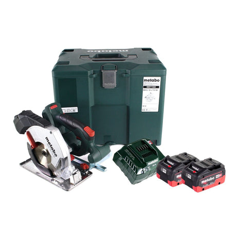 Metabo MKS 18 LTX 58 sierra circular para metal a batería 18 V 165 mm + 2x baterías 8,0 Ah + cargador + MetaLoc