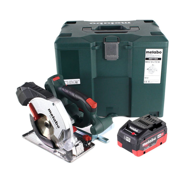 Metabo MKS 18 LTX 58 sierra circular para metal a batería 18 V 165 mm + 1x batería 5,5 Ah + MetaLoc - sin cargador
