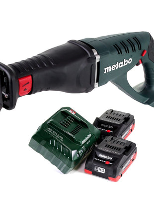 Metabo ASE 18 LTX Scie sabre sans fil 18 V + 2x Batteries 4,0 Ah + Chargeur