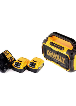 Altavoz Bluetooth con batería DeWalt DCR 011 P2 10,8 - 18 V + 2x baterías 5,0 Ah + cargador