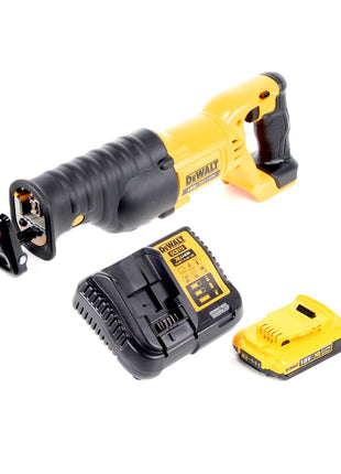 Scie sabre à batterie Dewalt DCS 380 D1 scie alternative 18 V + 1x batterie 2,0 Ah + chargeur