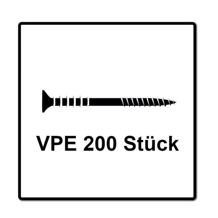 Tornillo de ajuste SPAX 6,0 x 60 mm 200 piezas (2x 161010600603) rosca de ajuste con ranuras de retención cabeza plana T-STAR Plus 4Cut WIROX