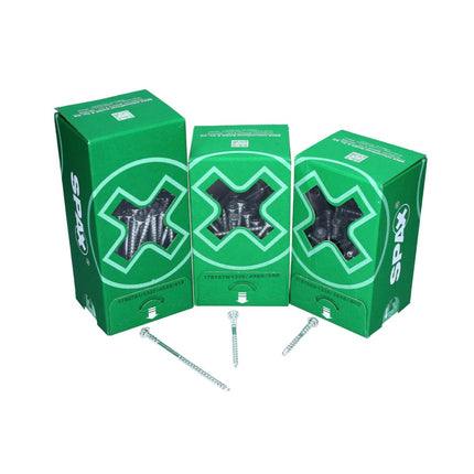 Tornillo de ajuste SPAX 6,0 x 70 mm 500 piezas (5x 161010600703) rosca de ajuste con ranuras de retención cabeza plana T-STAR Plus 4Cut WIROX