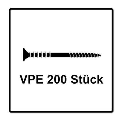 Tornillo de ajuste SPAX 6,0 x 80 mm 200 piezas (2x 161010600803) rosca de ajuste con ranuras de retención cabeza plana T-STAR Plus 4Cut WIROX