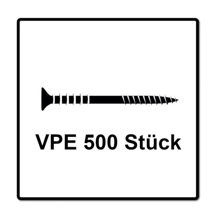 SPAX Adjusting Screw 6.0 x 80 mm - Adjusting Thread with Retaining Grooves - Flat Head - T-STAR Plus - 4Cut - WIROX 500 pcs. (5x 161010600803)