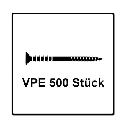 Tornillo de ajuste SPAX 6,0 x 100 mm 500 piezas (5x 161010601005) rosca de ajuste con ranuras de retención cabeza plana T-STAR Plus 4Cut WIROX
