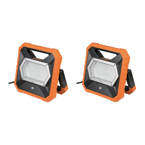 Brennenstuhl professionalLINE Set 2x X 8000 M Foco LED móvil 8300 lúmenes (2x 9171330801) IP54 80 Watt