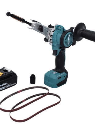 Makita DBS 180 T1 Akku Bandfeile 18 V 9 x 533 mm Brushless + 1x Akku 5,0 Ah - ohne Ladegerät - Toolbrothers