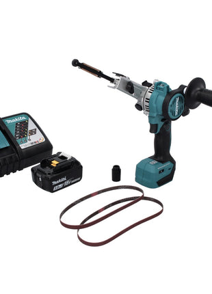 Makita DBS 180 RT1 Akku Bandfeile 18 V 9 x 533 mm Brushless + 1x Akku 5,0 Ah + Ladegerät - Toolbrothers