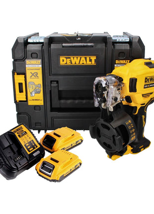 Cloueur à bobine DeWalt DCN 45 RND2 18 V 19 - 44 mm sans balais + 2x batterie 2,0 Ah + chargeur + TSTAK