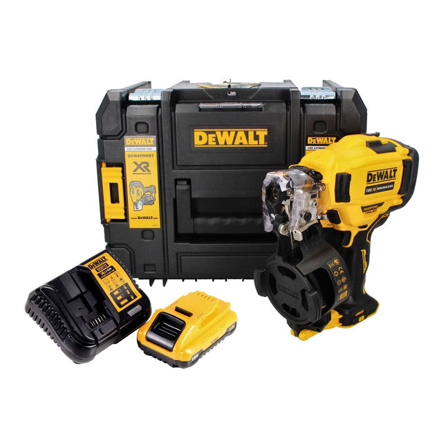 Clavadora a batería DeWalt DCN 45 RNL1 clavadora de bobina 18 V 19 - 44 mm sin escobillas + 1x batería 3,0 Ah + cargador + TSTAK