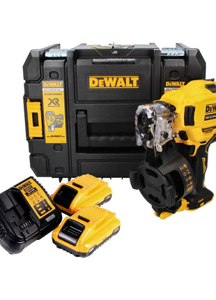 Clavadora de bobina DeWalt DCN 45 RNL2 18 V 19 - 44 mm sin escobillas + 2x batería 3,0 Ah + cargador + TSTAK