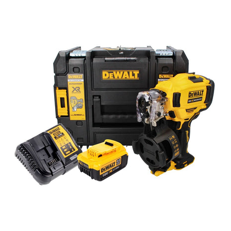 Clavadora a batería DeWalt DCN 45 RNM1 clavadora de bobina 18 V 19 - 44 mm sin escobillas + 1x batería 4,0 Ah + cargador + TSTAK