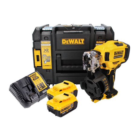 Clavadora a batería DeWalt DCN 45 RNM2 clavadora de bobina 18 V 19 - 44 mm sin escobillas + 2x batería 4,0 Ah + cargador + TSTAK