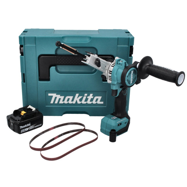 Lima a nastro a batteria Makita DBS 180 G1J 18 V 9 x 533 mm senza spazzole + 1x batteria ricaricabile 6,0 Ah + Makpac - senza caricabatterie