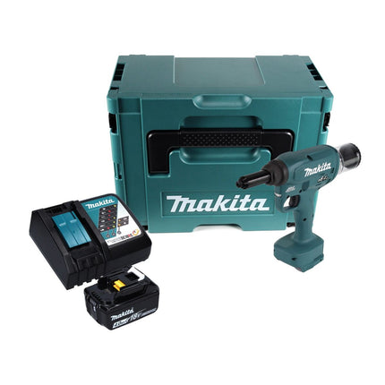 Makita DRV 250 RM1J remachadora a batería 18 V 20 kN sin escobillas + 1x batería 4,0 Ah + cargador + Makpac