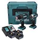 Makita DLX 2131 JX1 kit combinado de batería 18 V con DHP 482 62 Nm + DTD 152 165 Nm + 3x batería 3.0 Ah + cargador + Makpac