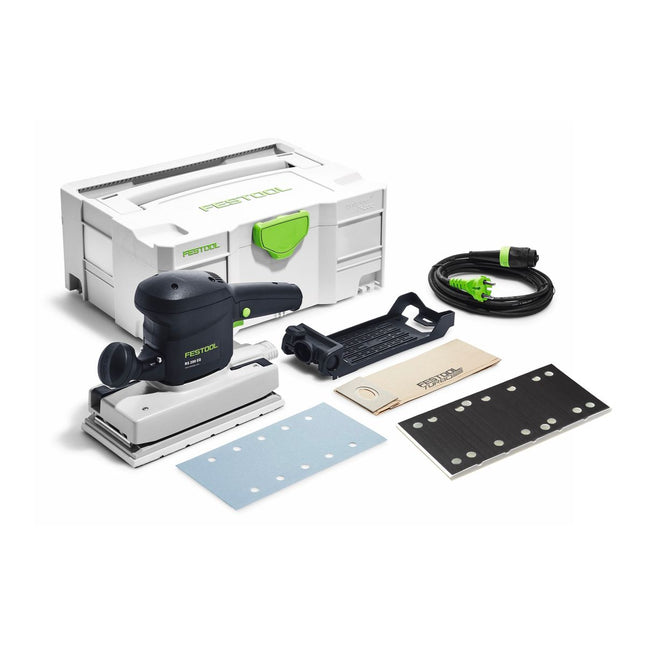 Lijadora orbital deslizante Festool RS 200 EQ-Plus 330 W 115 x 225 mm (567841) + zapata de lijado SSH STF 115x225/10 (483679) + Systainer