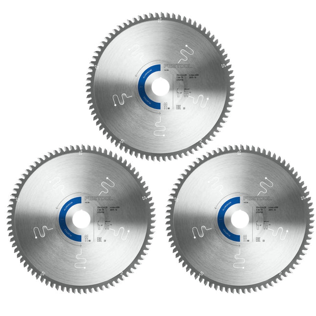 Festool special circular saw blade set 3x TF80 A 254 x 2.4 x 30 mm ( 3x 575978 ) for TKS 80 table saw